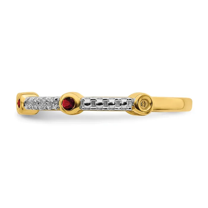 Stackable Expressions Rings 14k Stackable Expressions Garnet and Diamond Ring SK2064