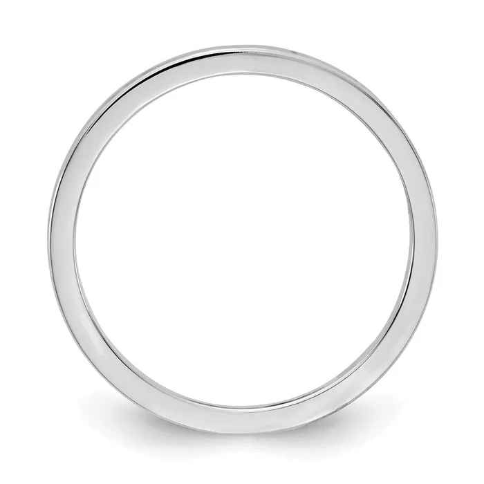 Stackable Expressions Rings 14K White Gold 12mm CrissCross Pattern Stackable Band STK20120W