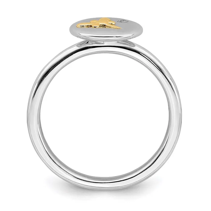 Stackable Expressions Rings Sterling Silver 14k Dragonfly Stackable Expressions Diamond Ring QSK1654
