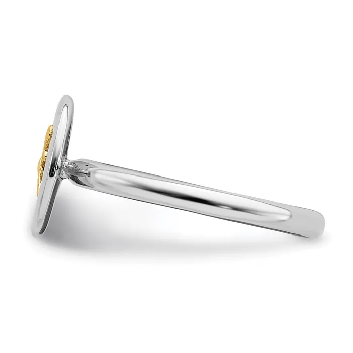 Stackable Expressions Rings Sterling Silver 14k Dragonfly Stackable Expressions Diamond Ring QSK1654