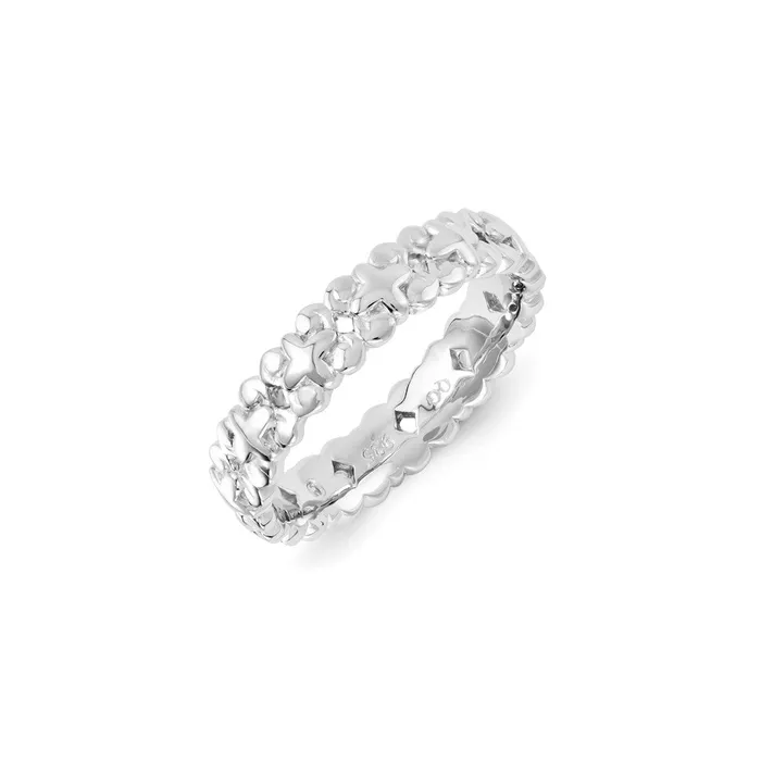 Stackable Expressions Rings Sterling Silver Stackable Expressions Carved Band Ring QSK1440