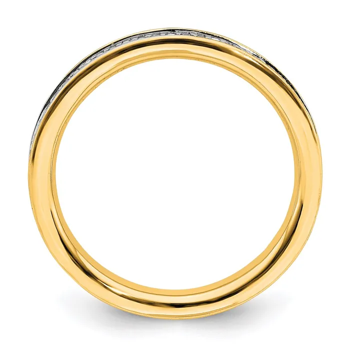 Stackable Expressions Rings Sterling Silver Stackable Expressions Diamonds Goldplated Ring QSK492