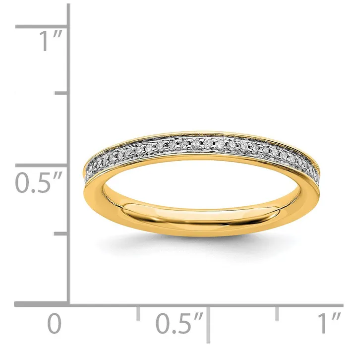 Stackable Expressions Rings Sterling Silver Stackable Expressions Diamonds Goldplated Ring QSK492