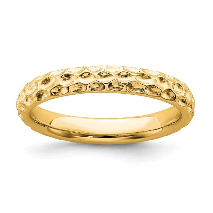 Stackable Expressions Rings Sterling Silver Stackable Expressions Goldplated Ring QSK274