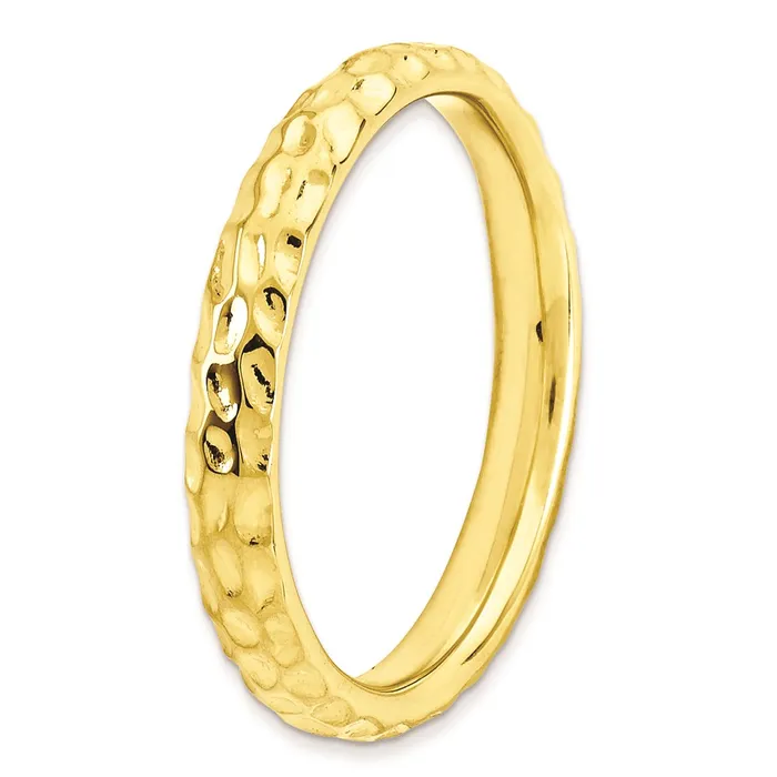 Stackable Expressions Rings Sterling Silver Stackable Expressions Goldplated Ring QSK274