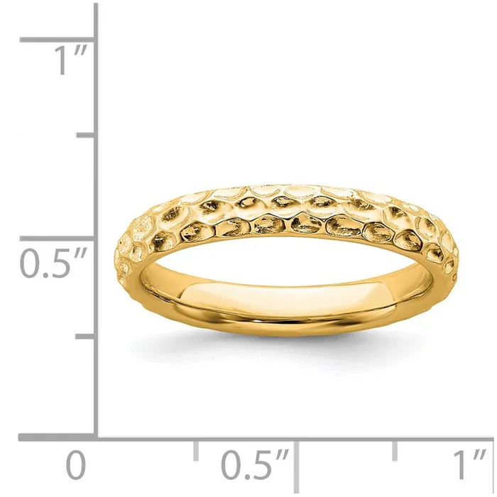 Stackable Expressions Rings Sterling Silver Stackable Expressions Goldplated Ring QSK274