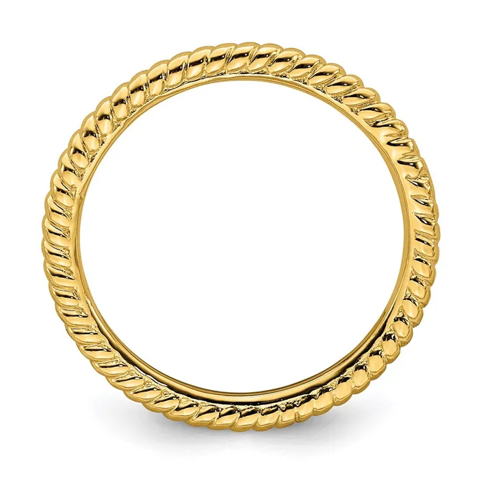 Stackable Expressions Rings Sterling Silver Stackable Expressions Goldplated Twisted Ring QSK174