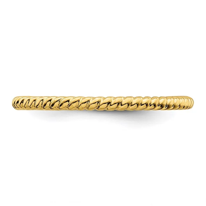 Stackable Expressions Rings Sterling Silver Stackable Expressions Goldplated Twisted Ring QSK174