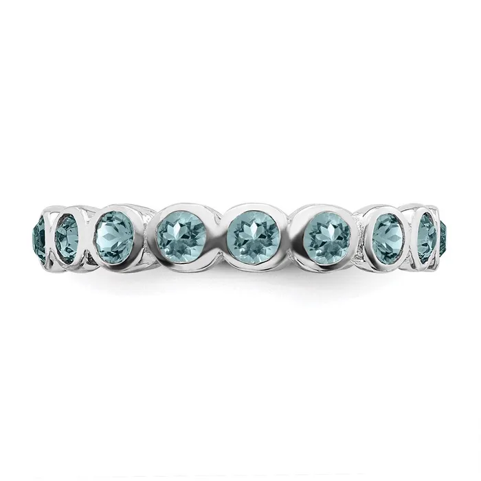 Stackable Expressions Rings Sterling Silver Stackable Expressions March Swarovski Ring QSK975