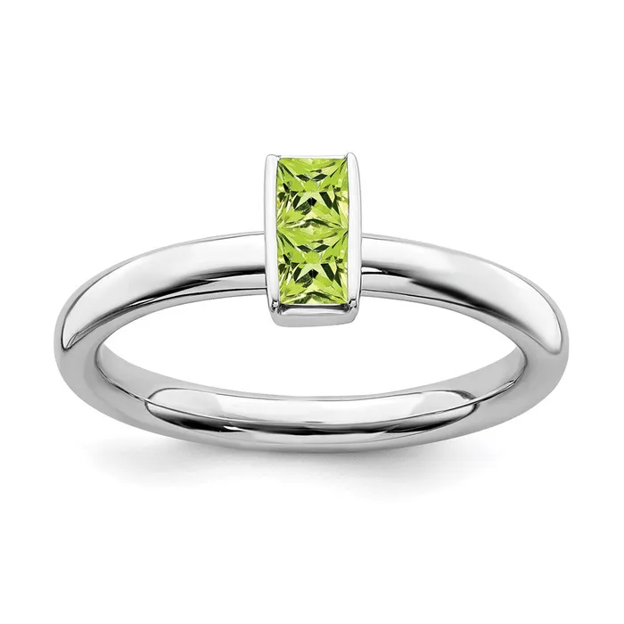 Stackable Expressions Rings Sterling Silver Stackable Expressions Peridot Ring QSK2119
