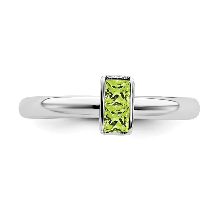 Stackable Expressions Rings Sterling Silver Stackable Expressions Peridot Ring QSK2119