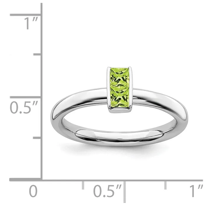 Stackable Expressions Rings Sterling Silver Stackable Expressions Peridot Ring QSK2119