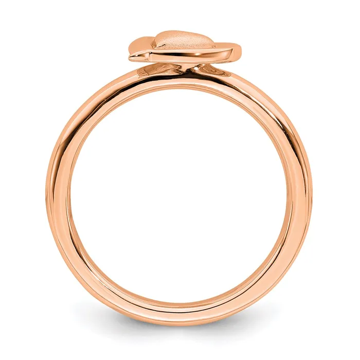 Stackable Expressions Rings Sterling Silver Stackable Expressions Pinkplated Heart Ring QSK1625