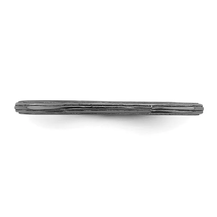 Sterling Silver Stackable Expressions Blackplated Stepdown Ring QSK185 Stackable Expressions Rings
