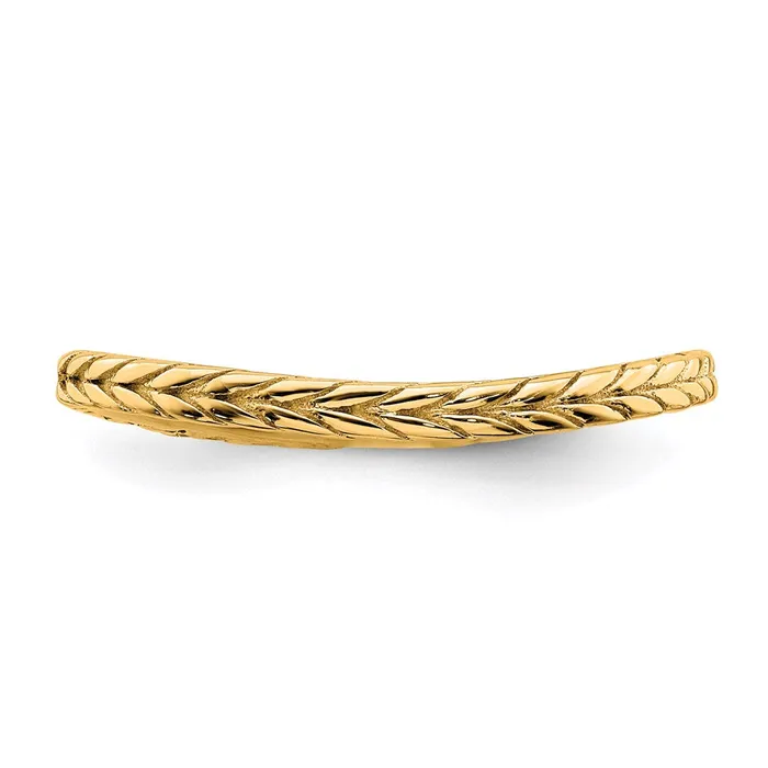 Sterling Silver Stackable Expressions Polished Goldplated Wave Ring QSK827 Stackable Expressions Rings