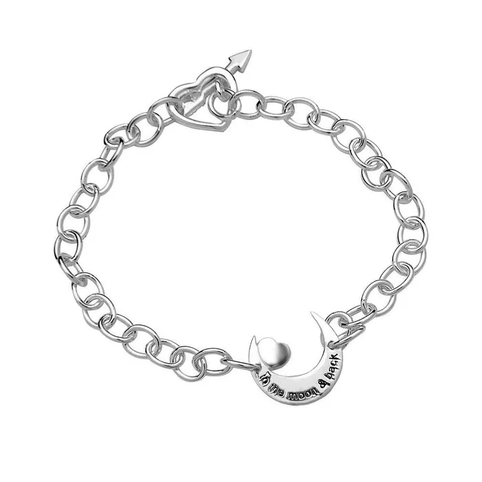 Sterling Silver To The Moon and Back Toggle Bracelet Classic Bracelets