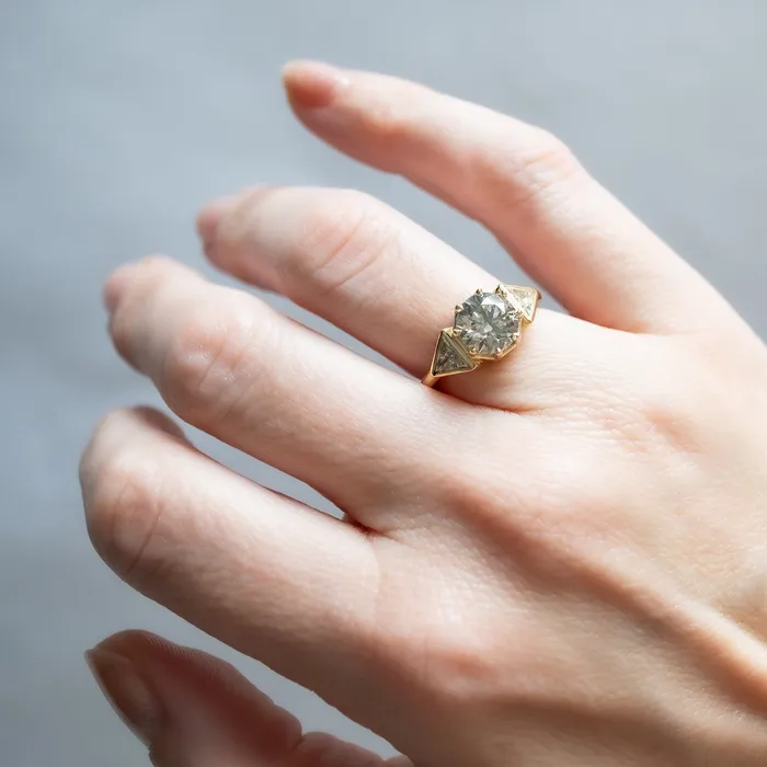 Stormy Diamond Vega Ring Lauren Wolf Jewelry Rings