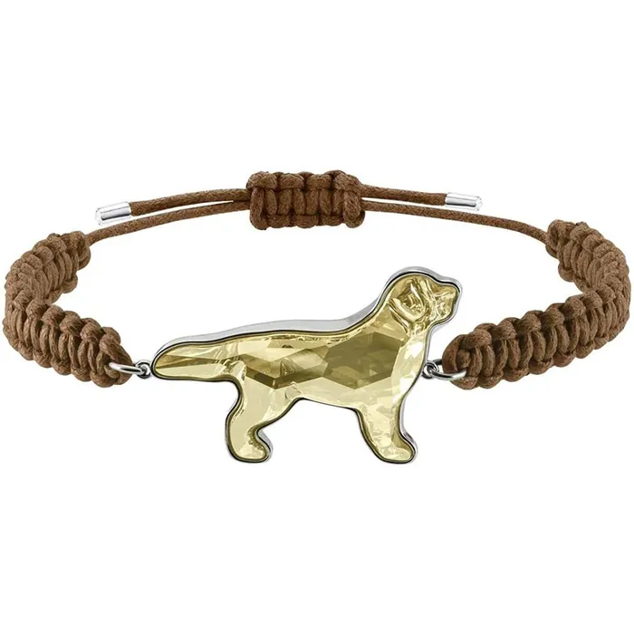 Swarovski Bracelets Swarovski Womens Bracelet Pets Golden Retriever Brown Textile Rope 5431410