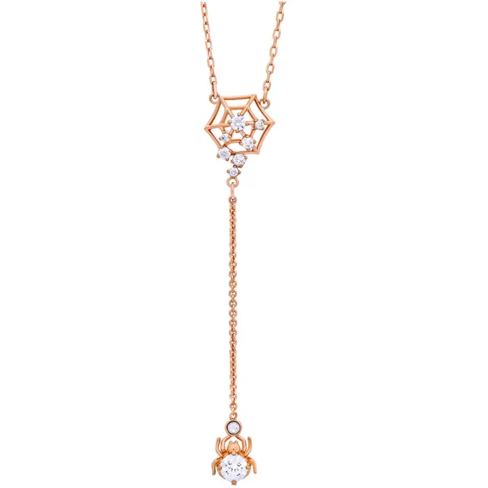 Swarovski Womens Necklace Precisely Rose Gold Plated White Crystal Y 5499885 Swarovski Necklaces
