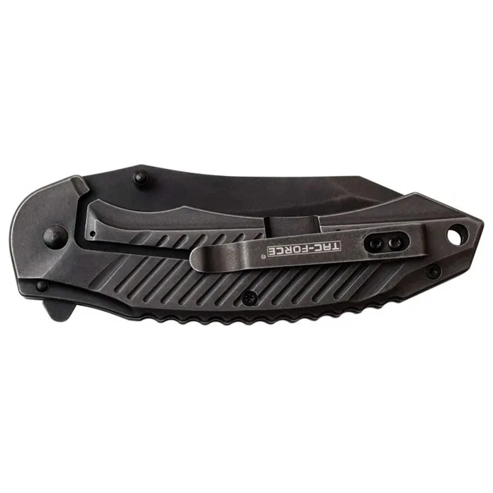 Tac Force Tac Force Knife Spring Assisted Black Stainless Steel Handle Folding TF968SW Bracelets