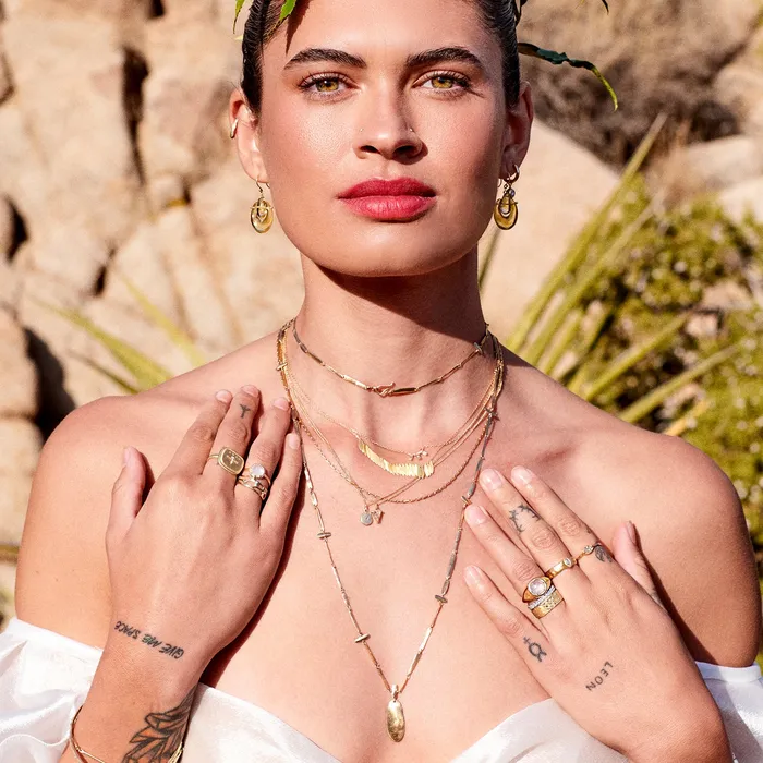 TenThousandThings Necklaces Gold Rosary Necklace