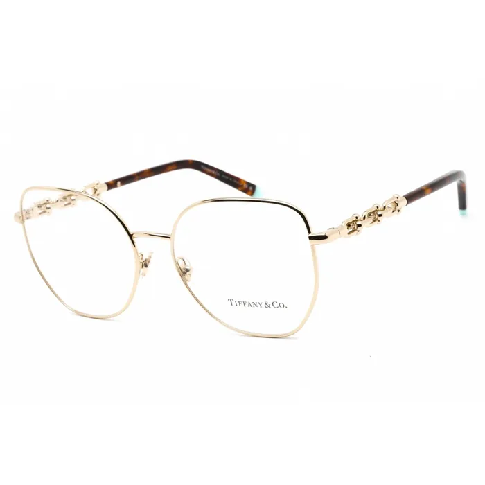 Tiffany Womens Eyeglasses Clear Lens Pale Gold Metal Cat Eye Frame 0TF1147 6021 Tiffany Earrings