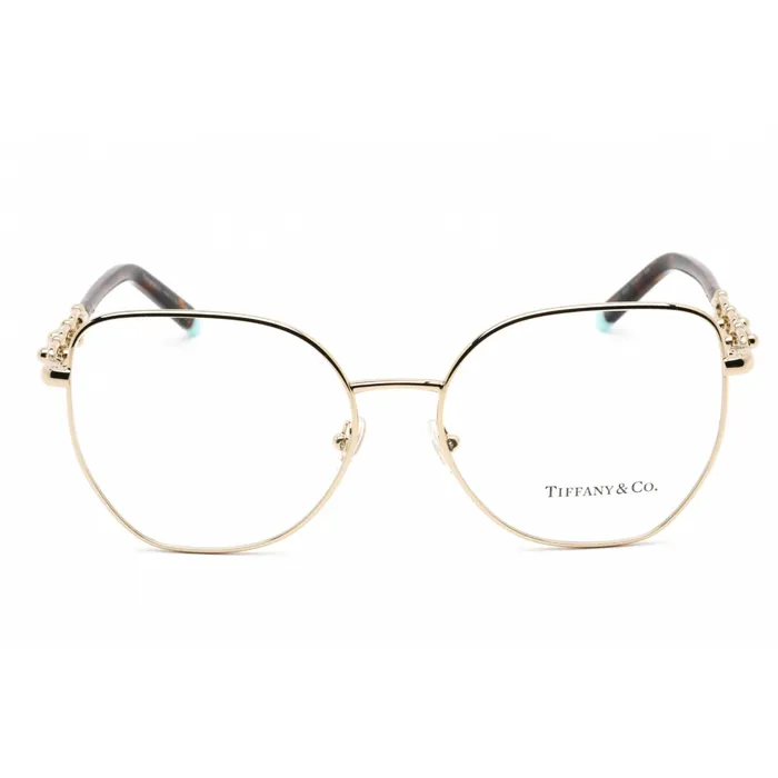 Tiffany Womens Eyeglasses Clear Lens Pale Gold Metal Cat Eye Frame 0TF1147 6021 Tiffany Earrings
