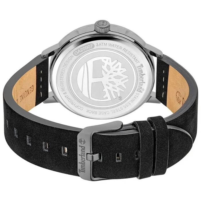 Timberland Watches Timberland Womens Watch Gunmetal Case Green Dial Leather Strap TDWGA2090702