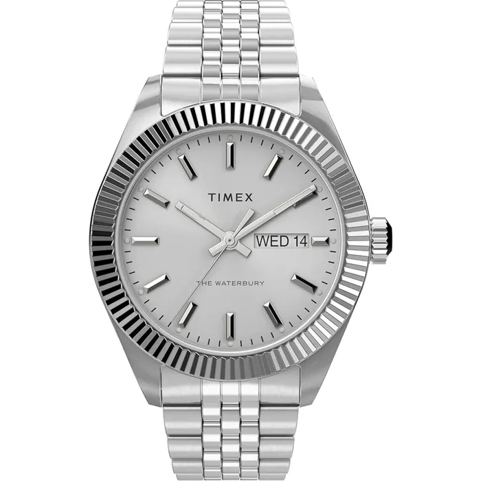 Timex Timex Mens Watch Waterbury Legacy Silver Dial Steel Bracelet Quartz TW2V17300VQ Bracelets