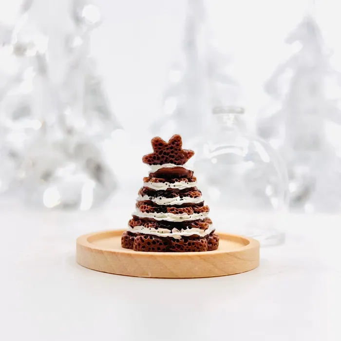 Tiniest Gingerbread Christmas Tree Cake Necklaces