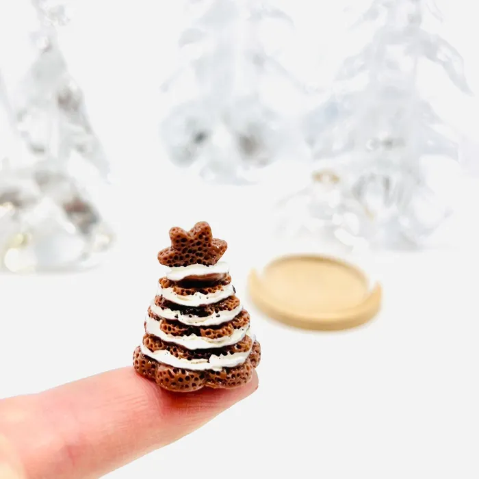 Tiniest Gingerbread Christmas Tree Cake Necklaces