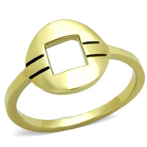 TK2033 IP GoldIon Plating Stainless Steel Ring with No Stone Alamode Rings