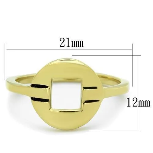 TK2033 IP GoldIon Plating Stainless Steel Ring with No Stone Alamode Rings