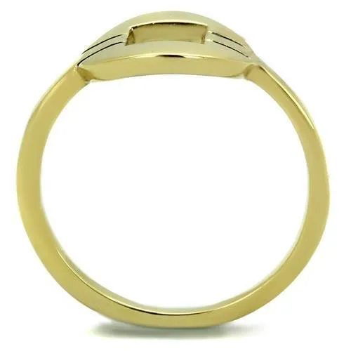 TK2033 IP GoldIon Plating Stainless Steel Ring with No Stone Alamode Rings