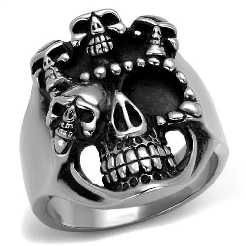 TK2329 High polished no plating Stainless Steel Ring with Epoxy in Jet Alamode Rings