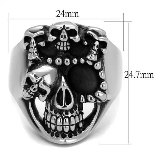TK2329 High polished no plating Stainless Steel Ring with Epoxy in Jet Alamode Rings