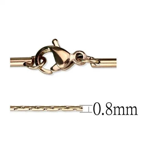 TK2439R IP Rose GoldIon Plating Stainless Steel Chain with No Stone Alamode Bracelets