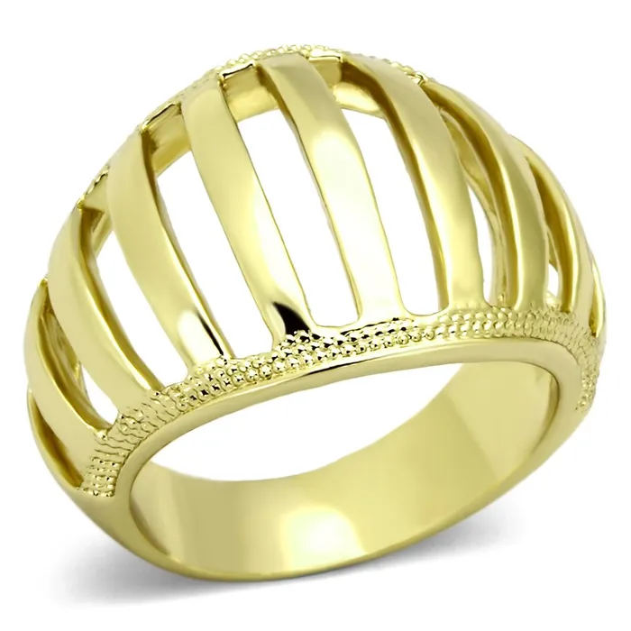 TK858 IP GoldIon Plating Stainless Steel Ring with No Stone Alamode Rings
