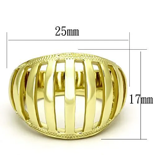 TK858 IP GoldIon Plating Stainless Steel Ring with No Stone Alamode Rings