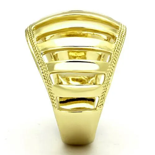 TK858 IP GoldIon Plating Stainless Steel Ring with No Stone Alamode Rings