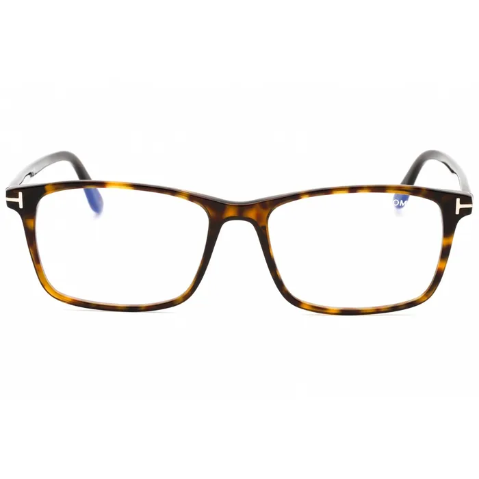 Tom Ford Rings Tom Ford Mens Eyeglasses Dark Havana Plastic Square Full Rim Frame FT5584B 052
