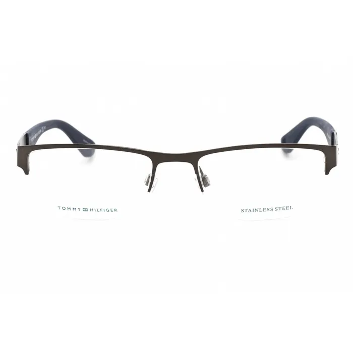 Tommy Hilfiger Rings Tommy Hilfiger Mens Eyeglasses Matte Dark Ruthenium Half Rim Th 1524 0R80 00