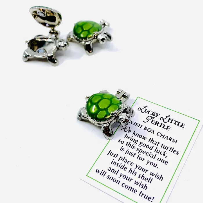 Turtle Wish Box Pocket Charm PT39 GANZ Charm Necklaces