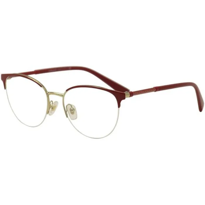 Versace Earrings Versace Womens Eyeglasses Red Pale Gold Metal Oval Frame VERSACE 0VE1247 1408