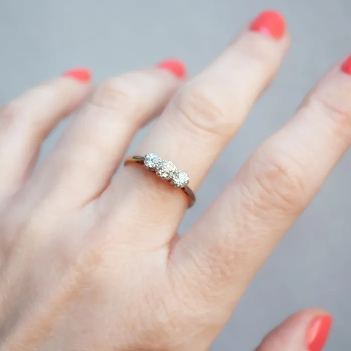 Vintage Trio Diamond Ring Antique Vintage Jewelry Rings
