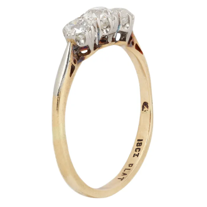 Vintage Trio Diamond Ring Antique Vintage Jewelry Rings