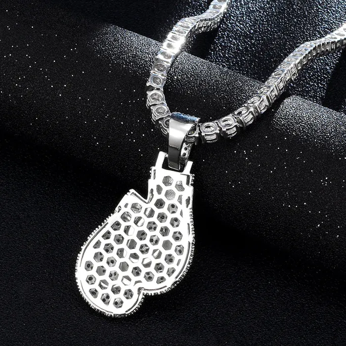 VVS Jewelry Boxing Gloves Pendant Tennis Chain Necklace Necklaces