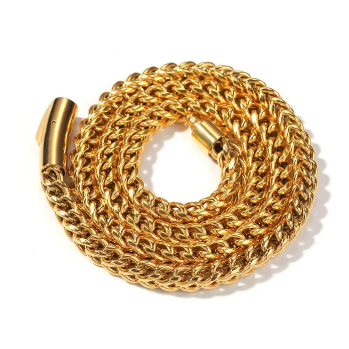 VVS Jewelry Bracelets 316L Stainless Steel Franco Chain Or Bracelet