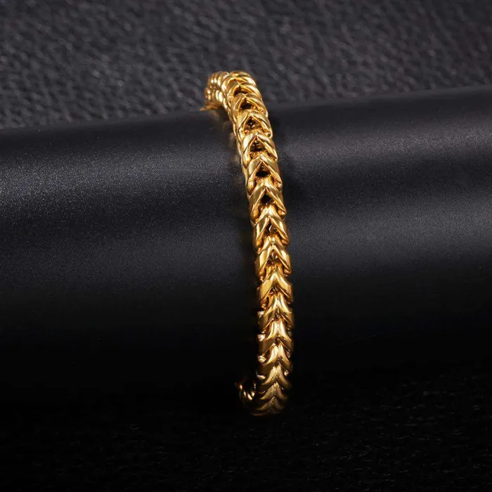 VVS Jewelry Bracelets 316L Stainless Steel Franco Chain Or Bracelet
