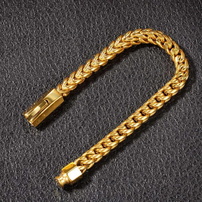 VVS Jewelry Bracelets 316L Stainless Steel Franco Chain Or Bracelet